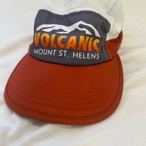 Territory Run Co Mount St. Helens Rust and White Mesh Trucker Hat
